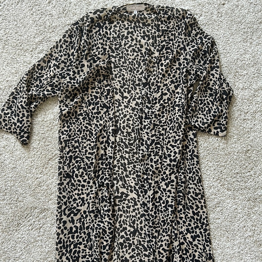 Cheetah duster kimono